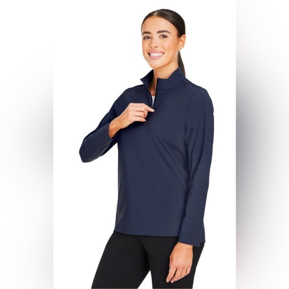 NWT Devon & Jones Supima Cotton New Classics Performance Half Zip Women’s Top ,M - Picture 3 of 11